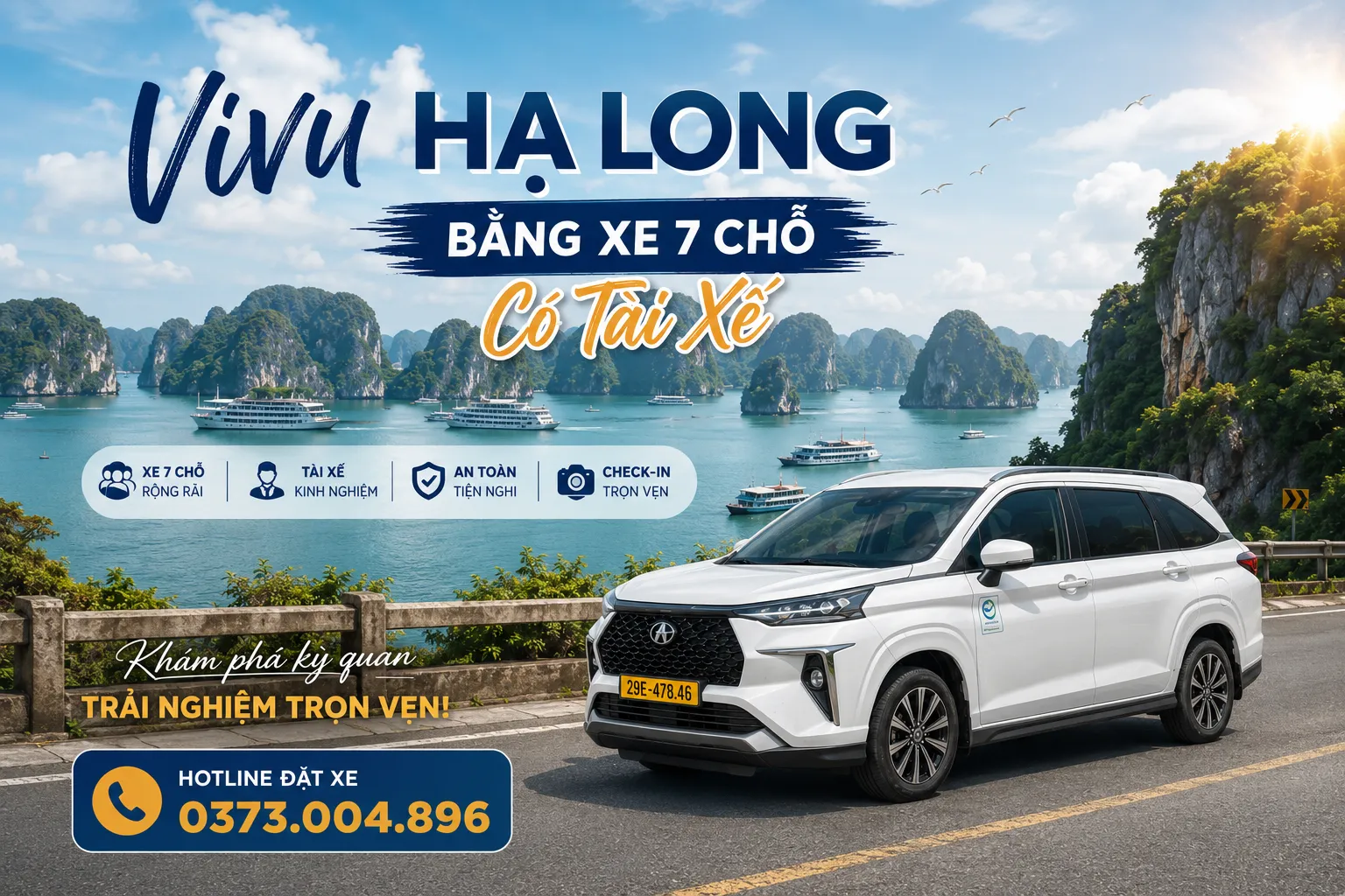 Vi vu du lịch Hạ Long bằng xe 7 chỗ Vi vu du lịch Hạ Long bằng xe 7 chỗ