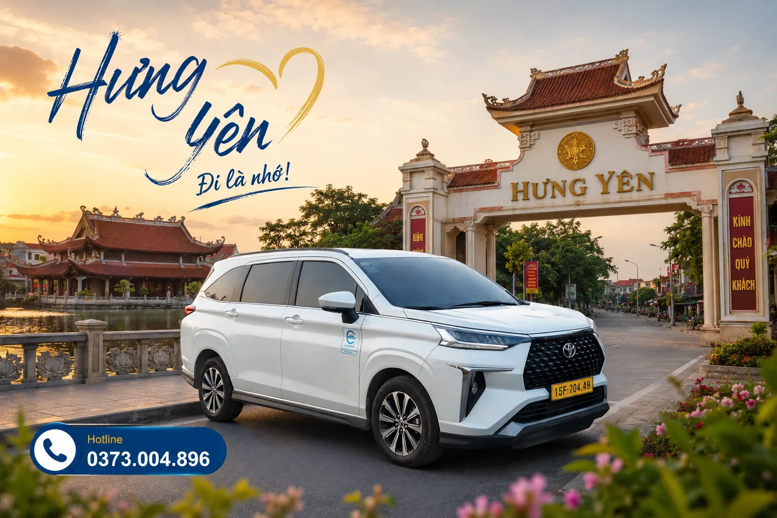 Xe 7 chỗ Hưng Yên đưa đón tận nhà